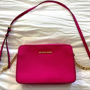 Michael Kors hot pink crossbody/handbag